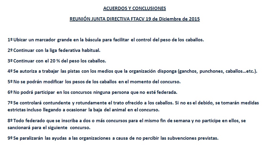 Acuerdo reunión 19 de Diciembre de 2015 Juanta directiva